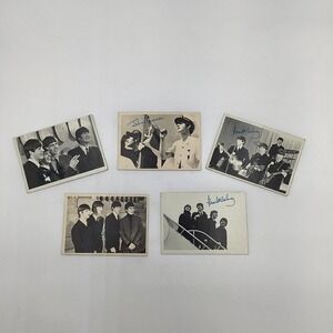 1964 The Beatles 2nd Series Trading Cards Nos. 61–65 Black & White Lot Topps USA